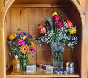 Flowers and Gifts in Our Gift Shop at Cassidy Ranch near Red Feather Lakes, Colorado